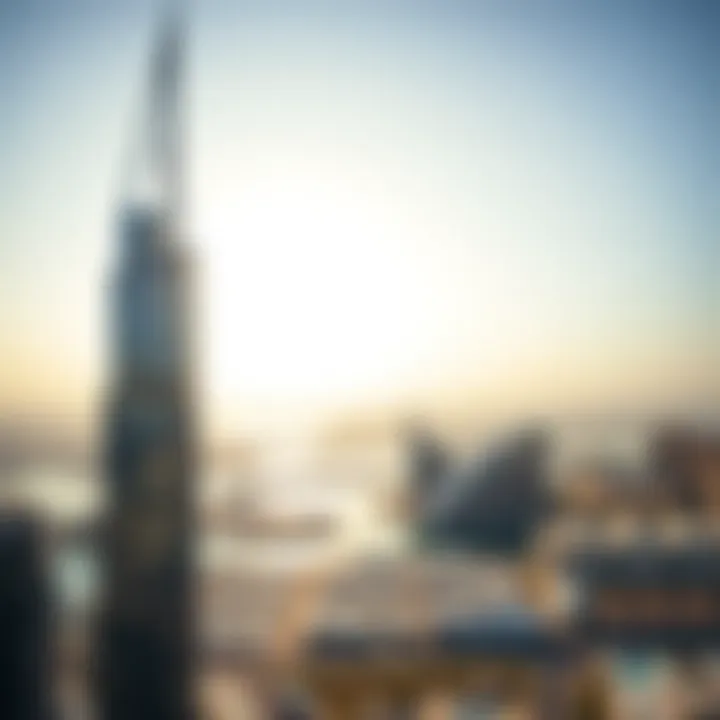 Panoramic view of Dubai Marina from the West Avenue Tower