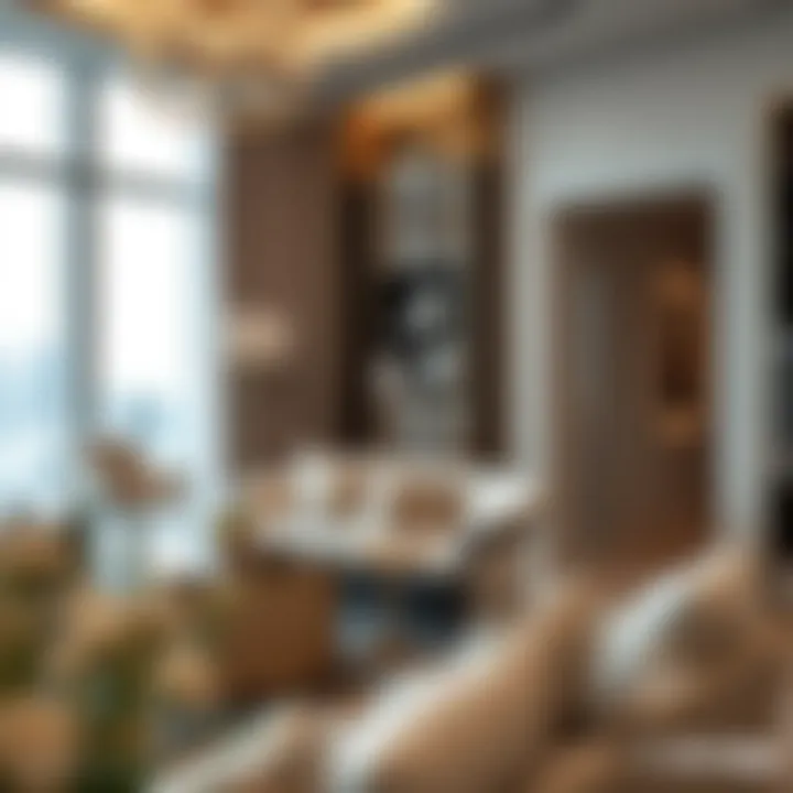 Luxurious interior design elements of a residential unit in West Avenue Tower