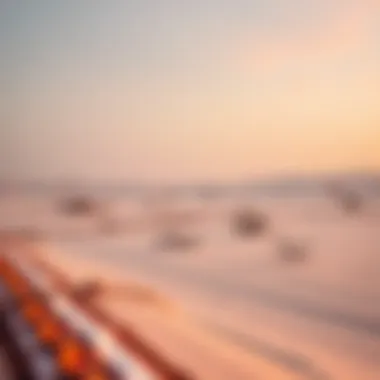 Winter in the UAE Desert Desert landscape in winter season